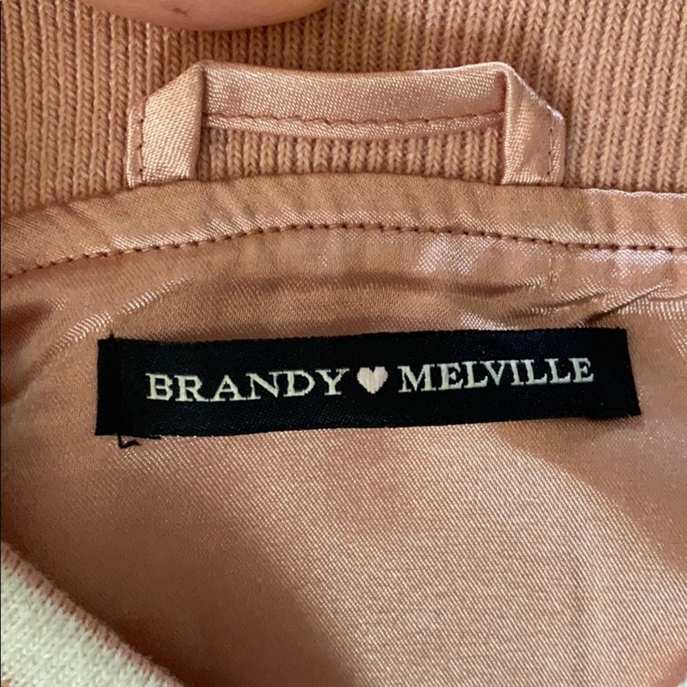 Pink Satin Varsity Jacket - Picture 2 of 7